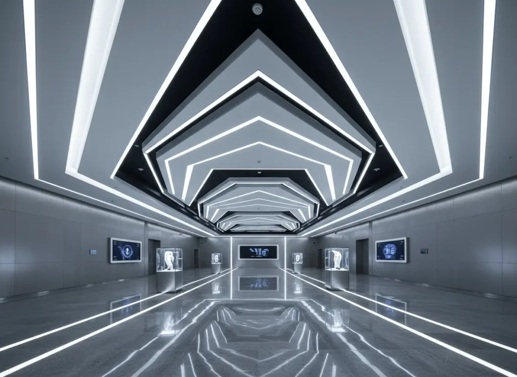 complex geometric pvc pvc stretch ceilings