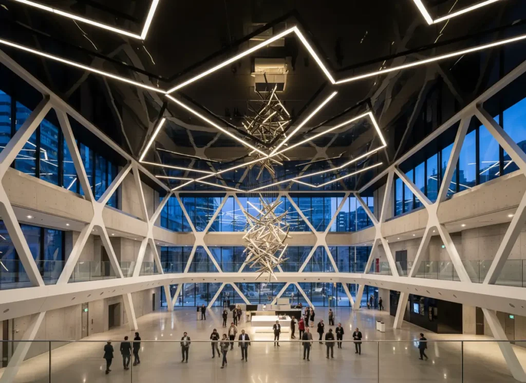 high gloss atrium ceiling