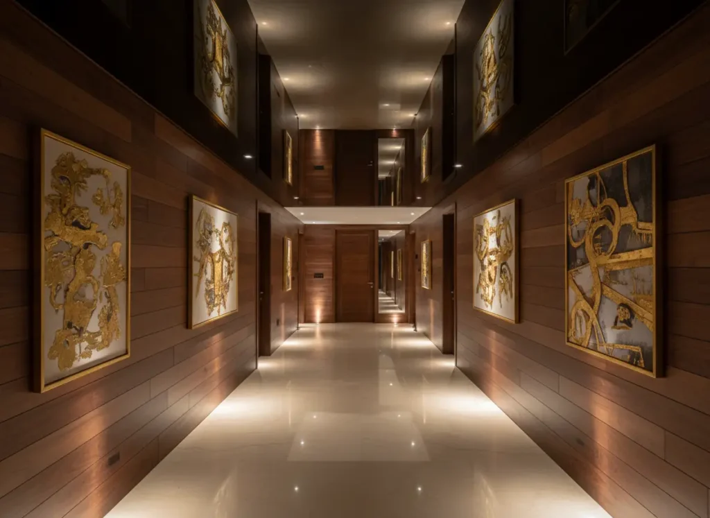 high gloss reflective hall