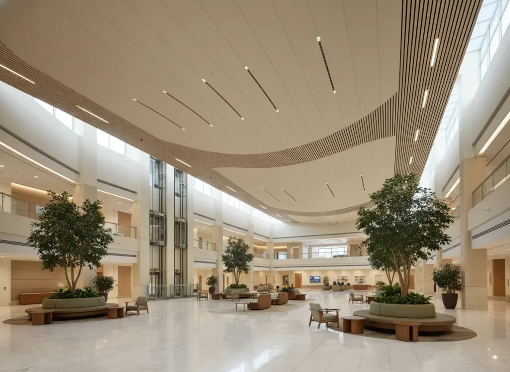 hospital atrium curved ceiling